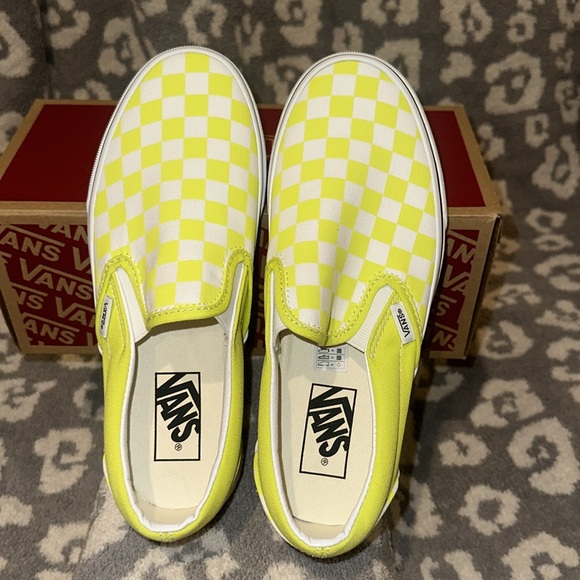 Vans Slip-On Checkerboard Skate Shoe Evening Primrose 😍 New 🆕 & Never Worn 😍 - Picture 9 of 17